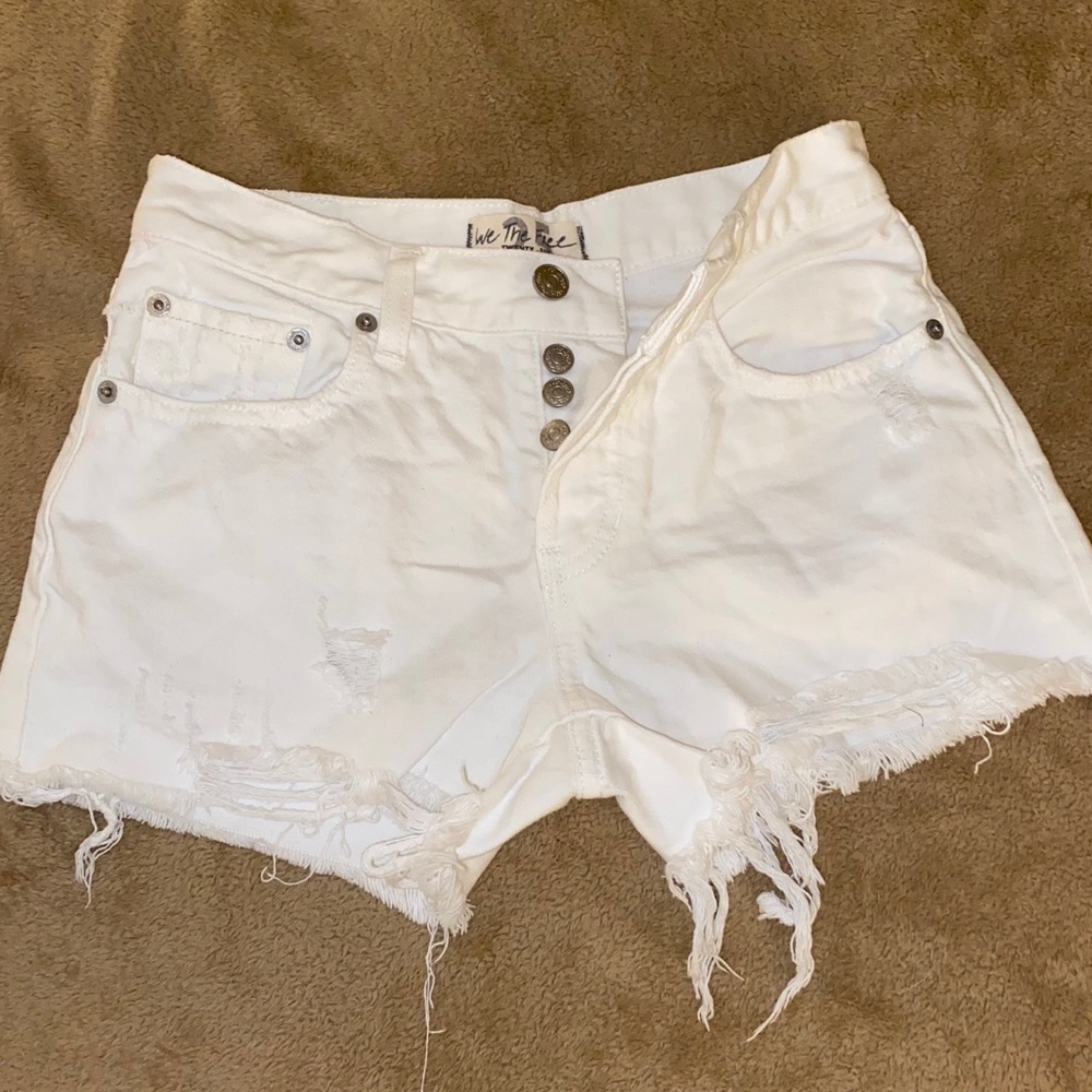 Free people White Denim Shorts